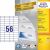 Label sticker, 52,5 x21,2mm, universal, 56 labels/sheet, 100 sheets/box, Avery white 78758614