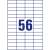 Sheet of 56 Avery Universal Labels