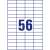 Sheet of 56 Avery Universal Labels