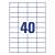 Label sticker, 52,5 x29,7mm, universal, 40 labels/sheet, 100 sheets/box, Avery white 78744349