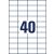 Label sticker, 52,5 x29,7mm, universal, 40 labels/sheet, 100 sheets/box, Avery white 78744349