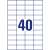 Label sticker, 52,5 x29,7mm, universal, 40 labels/sheet, 100 sheets/box, Avery white 78744349