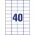 Label sticker, 52,5 x29,7mm, universal, 40 labels/sheet, 100 sheets/box, Avery white 78744349