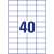 Label sticker, 52,5 x29,7mm, universal, 40 labels/sheet, 100 sheets/box, Avery white 78744349