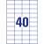 Label sticker, 52,5 x29,7mm, universal, 40 labels/sheet, 100 sheets/box, Avery white 78744349
