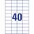 Label sticker, 52,5 x29,7mm, universal, 40 labels/sheet, 100 sheets/box, Avery white 78744349