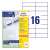 Avery Zweckform 105 x 37mm multipurpose labels, 16 labels per sheet, 100 sheets per box, white
