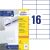 Label sticker, 105 x37mm, universal, 16 labels/sheet, 100 sheets/box, Avery white 78734786