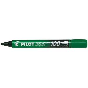Pilot Permanent Marker 100, green, fine bullet tip - Permanent marker