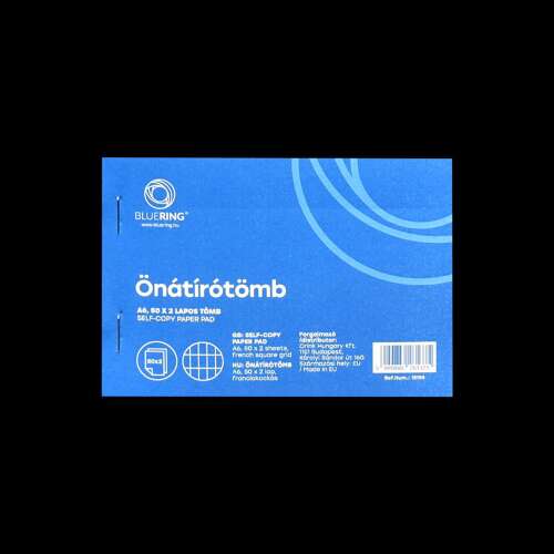 Bluering® A6 önátírótömb, 50 lap, 2 részes, francia kockás