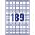 Avery 25.4 x 10 mm label sheet with 189 labels