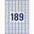 Avery 25.4 x 10 mm label sheet with 189 labels