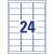 Avery Zweckform freezer labels, 63.5 x 33.9 mm, 24 labels per sheet, 25 sheets per box, white