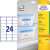 Avery Zweckform freezer labels, 63.5 x 33.9 mm, 24 labels per sheet, 25 sheets per box, white