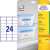 Avery Zweckform freezer labels, 63.5 x 33.9 mm, 24 labels per sheet, 25 sheets per box, white