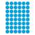 Avery Zweckform blue round dot stickers, 18mm diameter, for marking and labeling, 1056 stickers per pack, shown on a sheet