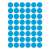 Avery Zweckform blue round dot stickers, 18mm diameter, for marking and labeling, 1056 stickers per pack, shown on a sheet