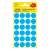 Avery Zweckform blue round labels, 18mm diameter, 96 labels per pack, 4 sheets per pack