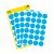 Label sticker, o18mm, for marking, 24 labels/sheet, 4 sheets/box, Avery blue 99580366