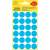 Avery Zweckform blue round labels, 18mm diameter, 96 labels per pack, 4 sheets per pack