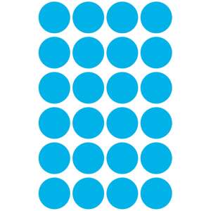 Avery Zweckform blue round labels, 18mm diameter, 96 labels per pack, 4 sheets per pack - Avery