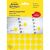 Label sticker, o18mm, for marking, 24 labels/sheet, 44 sheets/box, Avery yellow 78747219