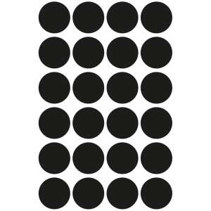 Avery Zweckform fekete kerek jelölőpontok, 18 mm átmérőjű - Avery