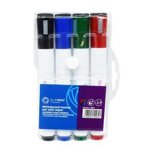 Táblamarker készlet, 3mm, mágneses, törlővel multifunkciós kerek Bluering®, 4 klf. szín 78958680 
