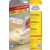 Label sticker, 25,4 x10mm, universal retractable, 189 labels/sheet, 25 sheets/box, Avery white 78738108