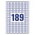 Label sticker, 25,4 x10mm, universal retractable, 189 labels/sheet, 25 sheets/box, Avery white 78738108