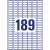 Label sticker, 25,4 x10mm, universal retractable, 189 labels/sheet, 25 sheets/box, Avery white 78738108