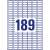 Label sticker, 25,4 x10mm, universal retractable, 189 labels/sheet, 25 sheets/box, Avery white 78738108