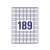 Label sticker, 25,4 x10mm, universal retractable, 189 labels/sheet, 25 sheets/box, Avery white 78738108