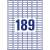 Label sticker, 25,4 x10mm, universal retractable, 189 labels/sheet, 25 sheets/box, Avery white 78738108