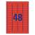 Avery Red Removable Labels, 45.7 x 21.2mm, Universal, 48 labels/sheet, 20 sheets/box 79136234