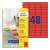 Avery Zweckform removable color labels, 45.7 x 21.2 mm, with label sheet