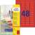 Avery Zweckform L6038-20 Removable Color Labels, 48 labels per sheet, red