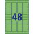 Label sticker, 45,7 x21,2mm, universal retractable, 48 labels/sheet, 20 sheets/box, Avery green 79102780