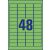Label sticker, 45,7 x21,2mm, universal retractable, 48 labels/sheet, 20 sheets/box, Avery green 79102780