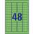 Label sticker, 45,7 x21,2mm, universal retractable, 48 labels/sheet, 20 sheets/box, Avery green 79102780