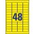 Avery Zweckform L6041-20 yellow label sheet with 48 labels