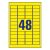 Avery Zweckform L6041-20 yellow label sheet with 48 labels