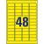 Label sticker, 45,7 x21,2mm, universal retractable, 48 labels/sheet, 20 sheets/box, Avery yellow 79102727
