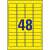 Avery Zweckform L6041-20 yellow removable color labels, 48 labels per sheet
