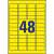Avery Zweckform L6041-20 yellow removable color labels, 48 labels per sheet