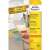 Avery Zweckform L6041-20 yellow removable color labels, 48 labels per sheet, 20 sheets per pack, 45.7 x 21.2 mm