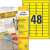 Avery Zweckform L6041-20 yellow removable color labels, 48 labels per sheet, 20 sheets per pack, 45.7 x 21.2 mm