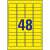 Avery Zweckform L6041-20 yellow removable color labels, 48 labels per sheet