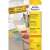 Avery Zweckform L6041-20 yellow removable color labels, 48 labels per sheet, 20 sheets per pack, 45.7 x 21.2 mm