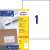 Avery Zweckform Ultragrip multipurpose labels, 100 sheets, A4 size, white